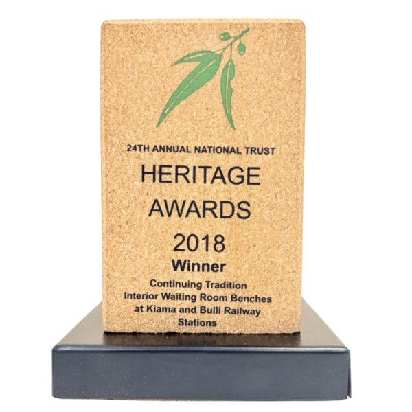 24th Annual National Trust Heritage Awards 2018 Winner — Continuing Tradition for Interior Waiting Room Benches at Kiama and Bulli Railway Stations