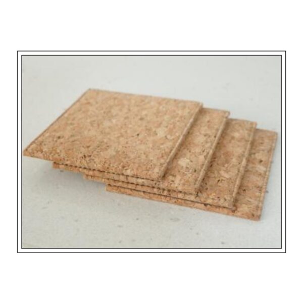 Set of Eco-Friendly Square Cork Coasters for Heat and Moisture Protection in Home, Office, and Hospitality Settings