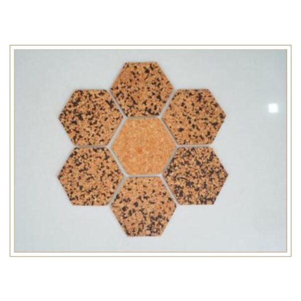 Decorative Hexagonal Cork Wall Tiles – Mixed Pattern Cluster