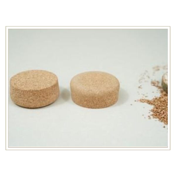 Medium-Size Flat Cork Stopper Pairs for Reliable Sealing of Food, Cosmetic, and Scientific Containers