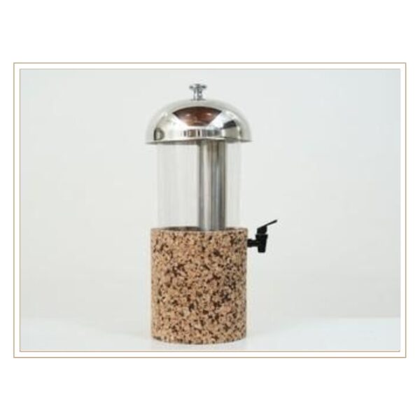 Cork-Base Glass Beverage Dispenser for Elegant Party Serving