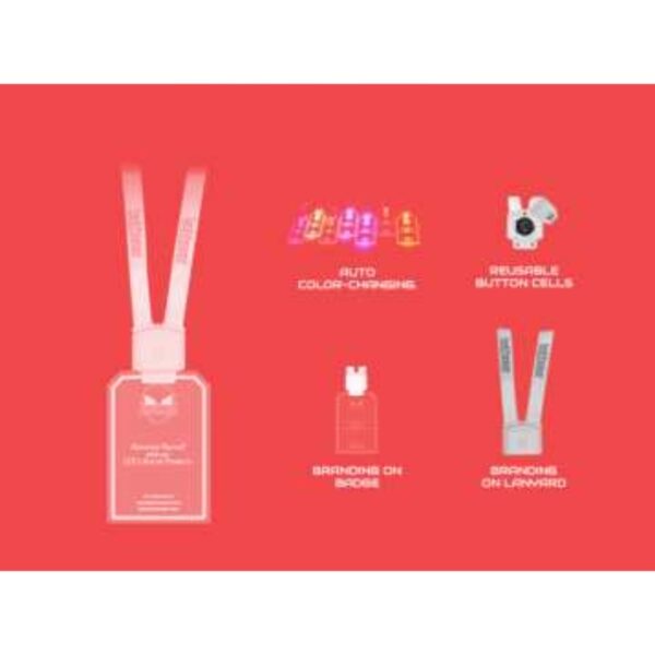 Auto Color-Changing Conference Badge Lanyard With Reusable Battery And Customization For Dynamic Team Identification