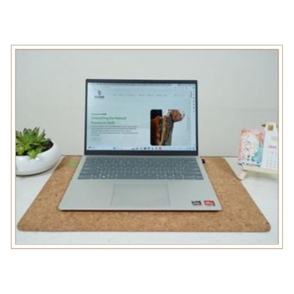 Premium Large Cork Laptop Mat and Desk Pad for Surface Protection, Heat Dissipation, and Organized Workspace Management