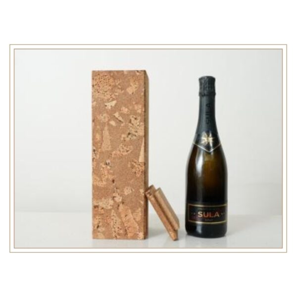 Timeless Natural Cork Wine Bottle Gift Box for Eco-Friendly Storage and Presentation