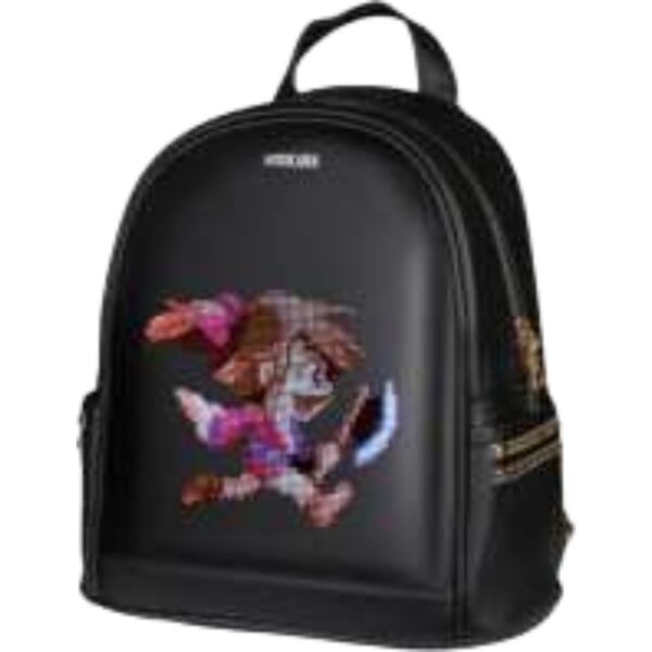 Playful Stylish Black Backpack With LED Animated Cartoon Character For Youthful Everyday Adventures And Unique Urban Gifting (Black, Green, White)