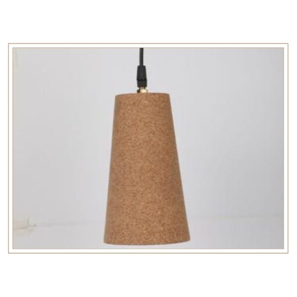 Minimalist Plain Cork Cone Pendant Lamp for Eco-Friendly Contemporary Interior Settings and Soft Ambient Lighting