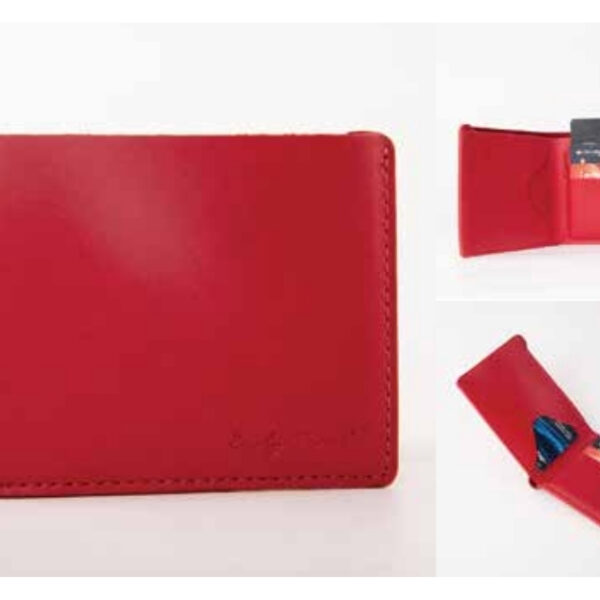 Elegant Red Genuine Leather Bi-Fold Wallet – Premium Handcrafted Design for Stylish Card & Cash Organization – 100% Made in India