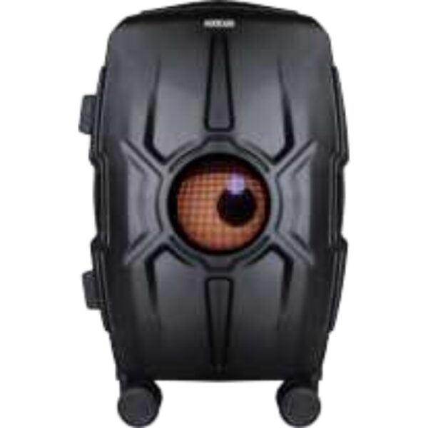 Innovative Rolling Suitcase with Central Protective Eye Feature for Secure and Stylish Modern Travel Experiences.