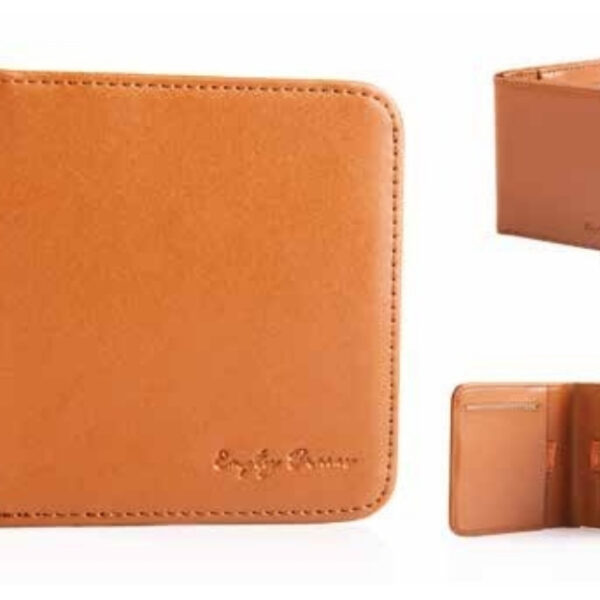 Classic Tan Genuine Leather Bi-Fold Wallet with Thoughtful Interior Organization – 100% Made in India