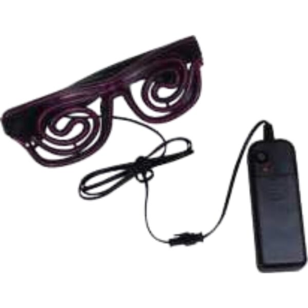 Party Ready Swirl-Shape LED Light-Up Glasses with Control Unit for Festive and Nighttime Entertainment Events