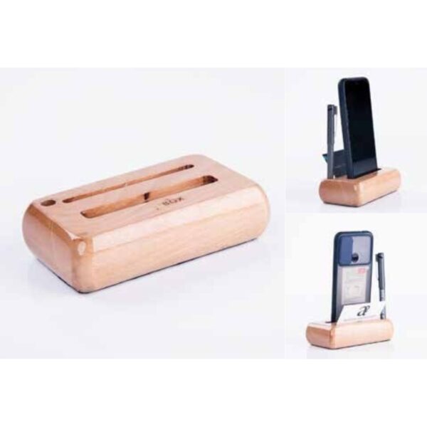 Premium Multifunctional Wooden Mobile, Pen & Card Holder – Smart Desk Organizer for Modern Workspaces – 100% Made in India