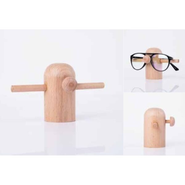 Minimalist Wooden Eyeglasses Holder Stand – Unique Accessory Organizer for Desk or Nightstand – 100% Made in India