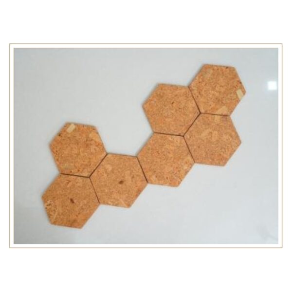 Scattered Chevron-Style Cork Hexagon Wall Decoration