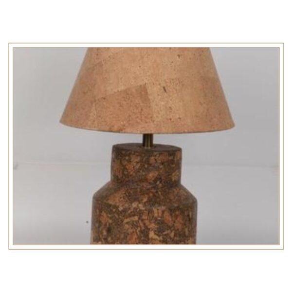 Cork Tapered Lampshade with Textured Base