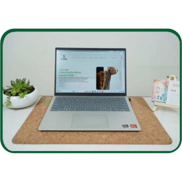 Elegantly Sustainable Cork Laptop Mat for Green Workspace Organization and Enhanced Productivity