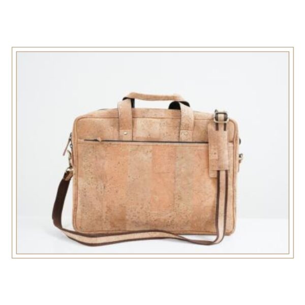 Executive Cork Business Bag with Premium Construction and Multiple Organizational Compartments for Professional Travel and Daily Use