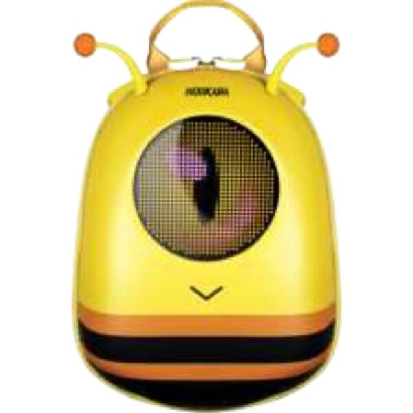 Vibrant Yellow Bee-Inspired Backpack With Animated Digital Eye And Antenna For Young Trendsetters And Busy Playful Kids