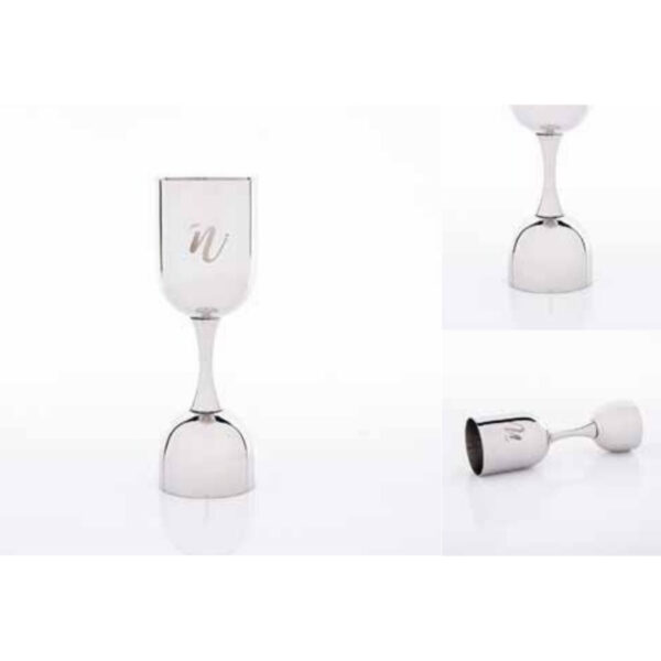 Dual-Purpose Stainless Steel Goblet With Elegant Engraving