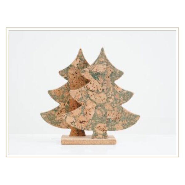 Eco-Friendly Cork Christmas Tree Table Décor – Handcrafted Holiday Accen