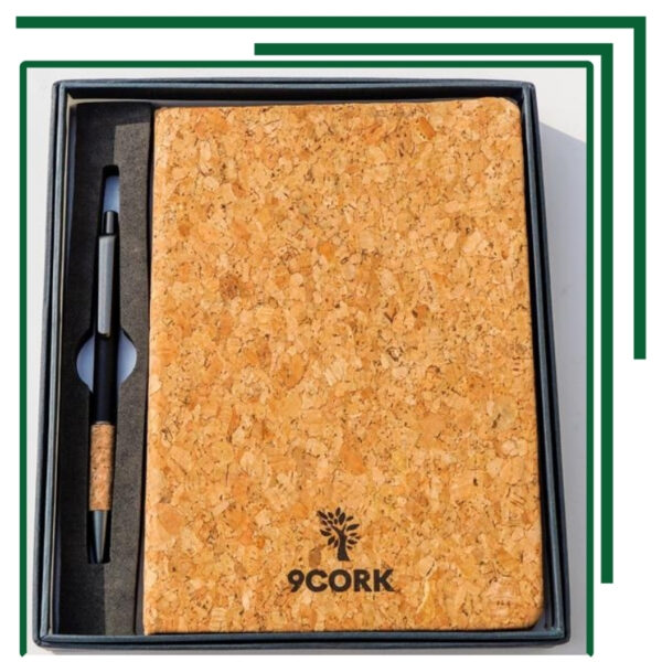 Cork Notebook and Pen Gift Set for Eco-Conscious Professional Writing and Note-Taking Needs