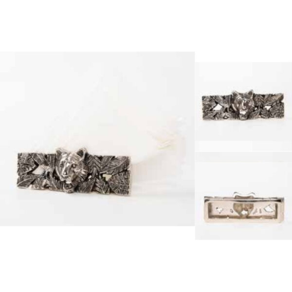 Decorative Metal Napkin Holder With Tiger Motif