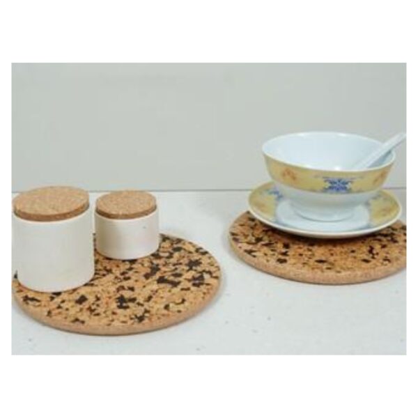Premium Cork Kitchen Trivets with Rich Dark Speckled Pattern for Superior Heat Protection and Elegant Table Service