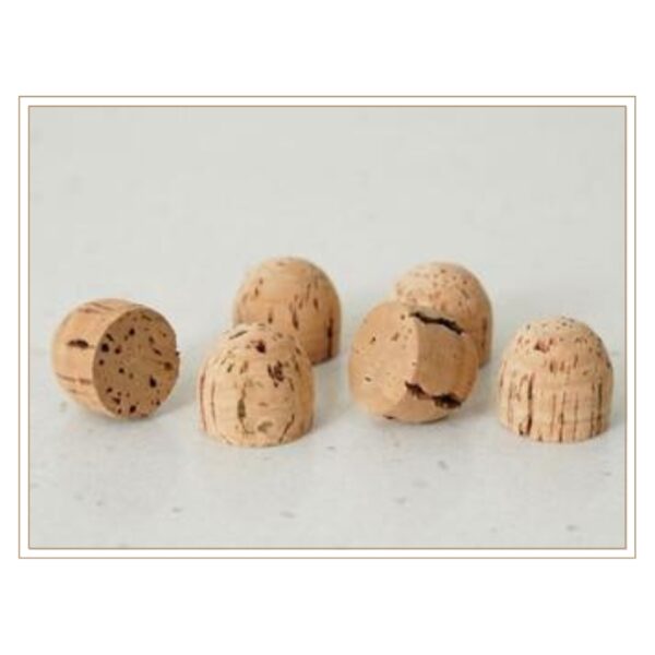 Rounded-Top Tapered Cork Plugs for Secure Sealing of Bottles, Jars, and Specialty Containers in Various Industries