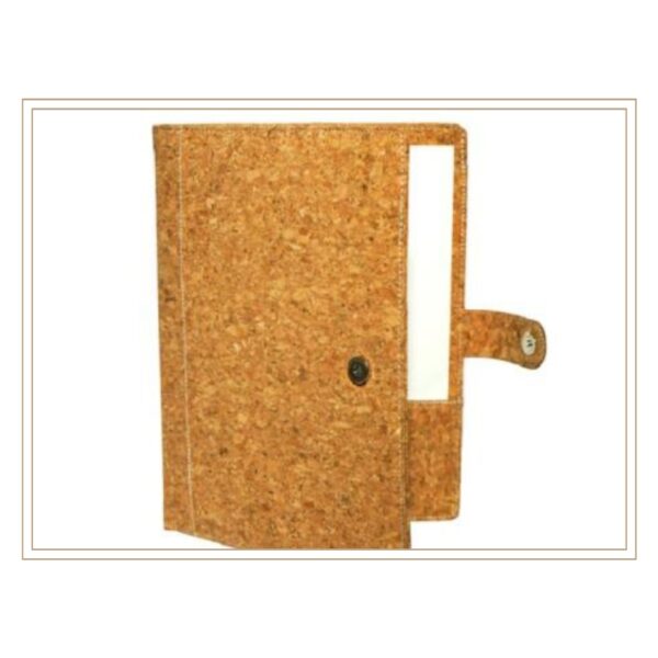 Premium Eco-Friendly Cork Office File Folder with Button Closure
