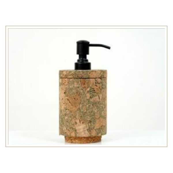 Green-Toned Cork Soap Dispenser for Luxe Sustainable Style
