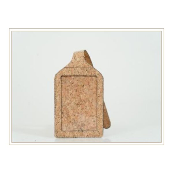 Durable Cork Luggage Tag with Clear ID Window and Secure Strap for Eco-Conscious Travel and Baggage Identification