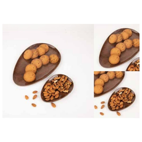 Set of Wooden Oval Serving Trays – 100% Made in India