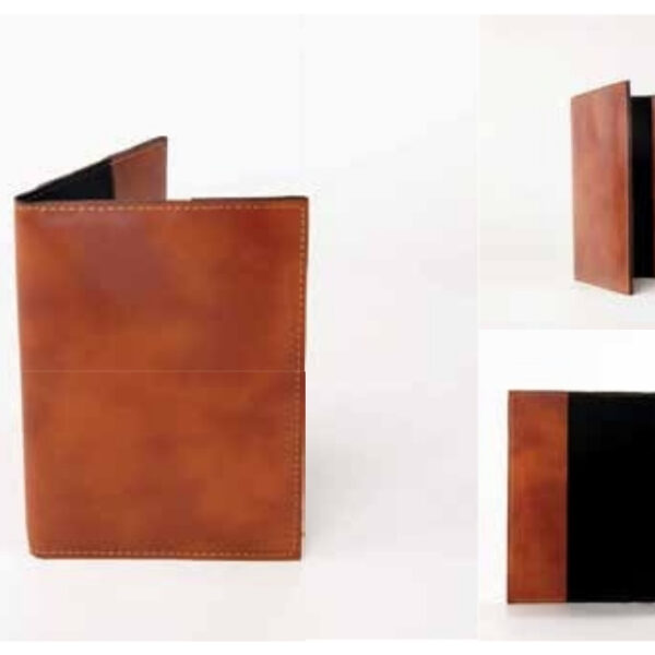 Luxury Brown Leather Passport Holder – Indian Artistry for Modern Travelers