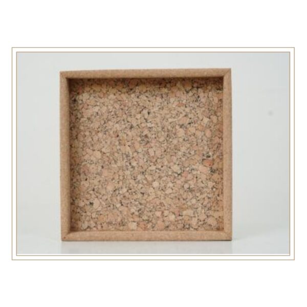 Natural Cork Square Display Tray with Beautiful Speckled Texture for Elegant Home Organization and Multi-Purpose Storage Solutions
