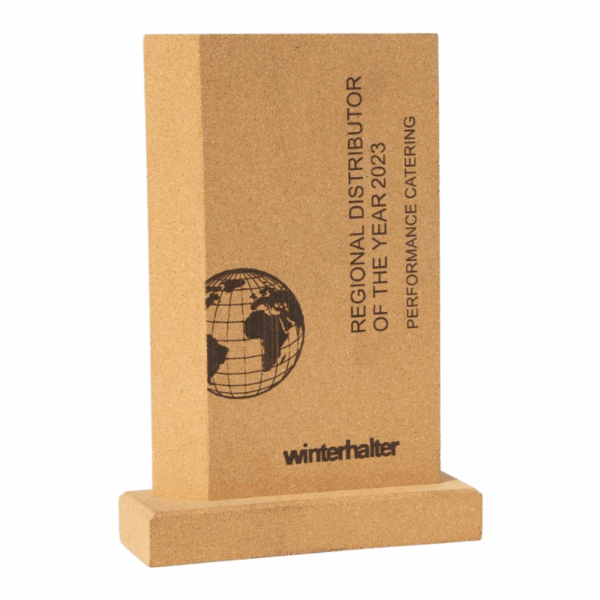 Elegant Wooden Award Trophy for Corporate Recognition and Achievement